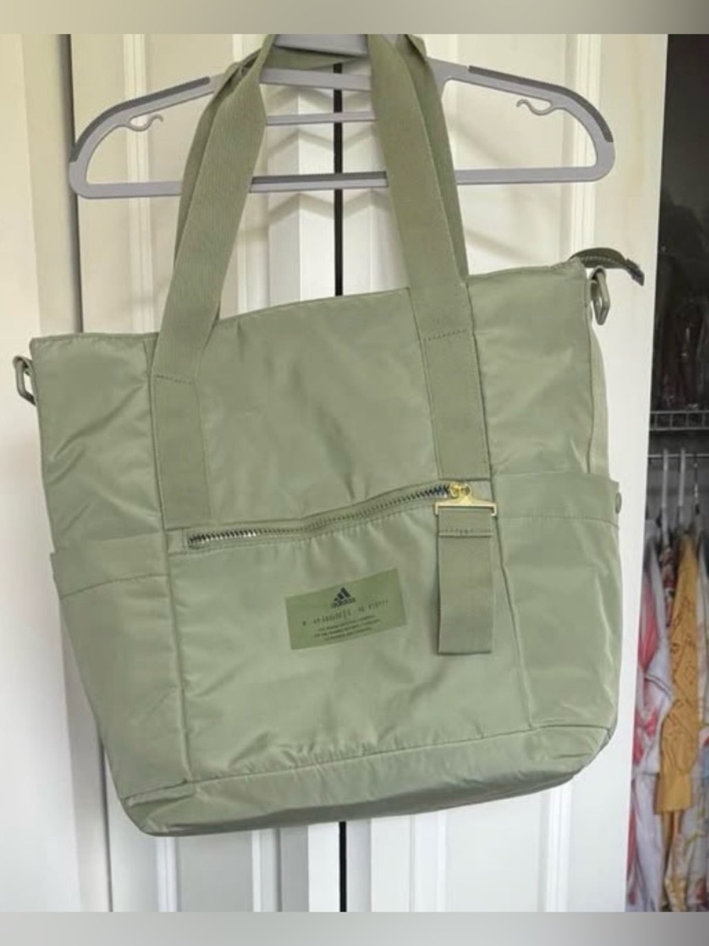adidas Light Olive Green Women's Tote Bag